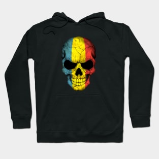 Romanian Flag Skull Hoodie